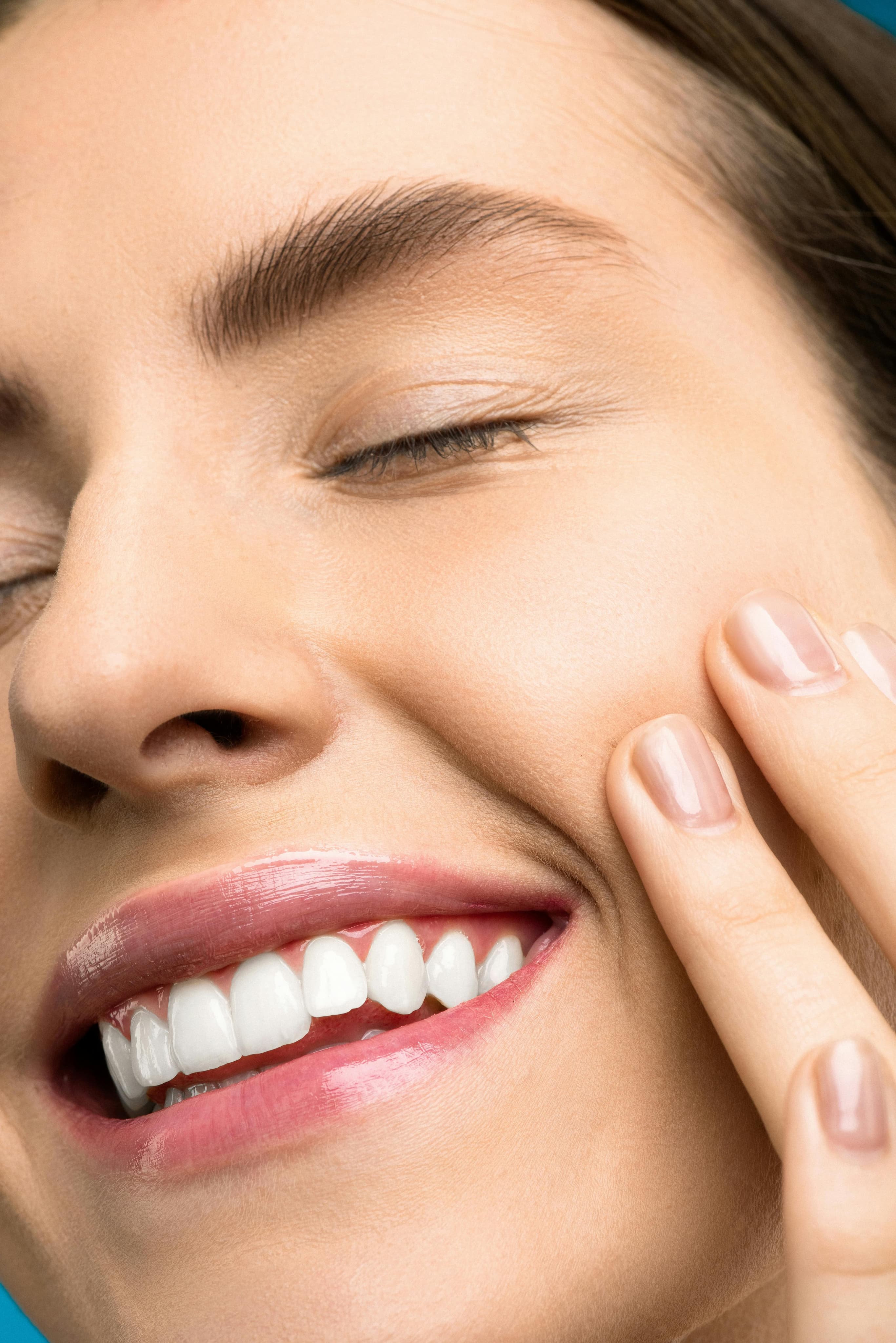 Close-up of clear, healthy skin